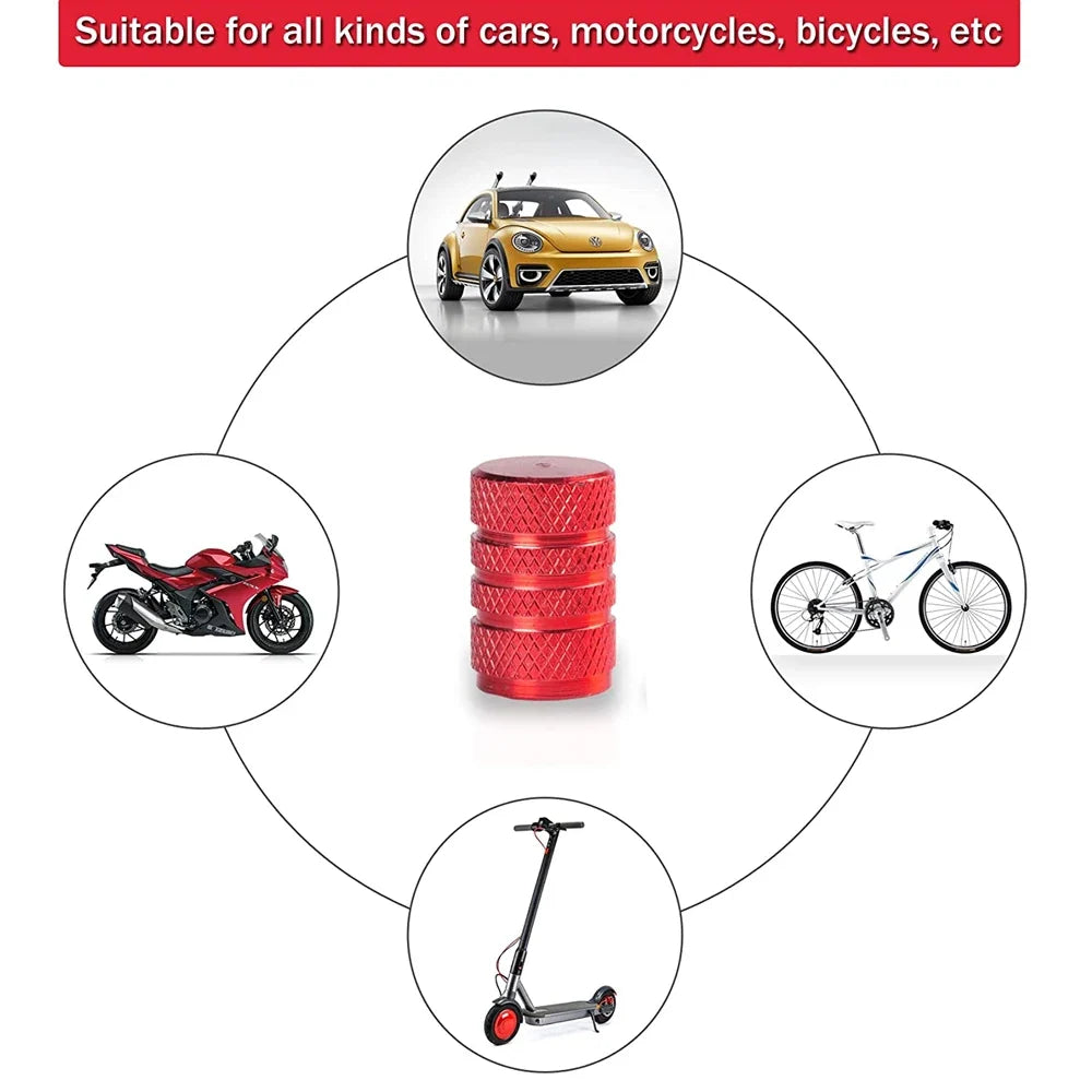 Aluminum Tire Valve Caps | Dustproof Universal Stem Covers