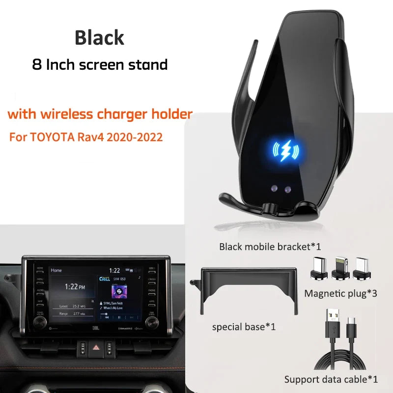 Wireless Charging Car Phone Holder for Toyota RAV4 8-in Screen