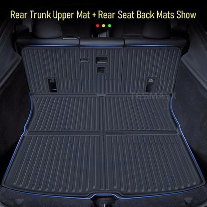 for Tesla Model Y Juniper 2025 2026 Car Floor Mats Cargo Liner Trunk Mats Backrest Kick Pads Protection Car Interior Accessories