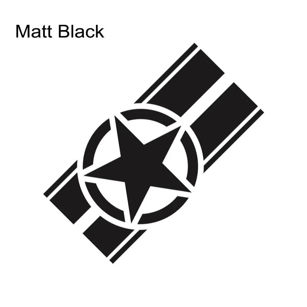 Jeep Hood Cover Decal – Pentagram Star Vinyl Sticker | Wrangler JK JL TJ, Renegade, Patriot, Trailhawk, Rubicon