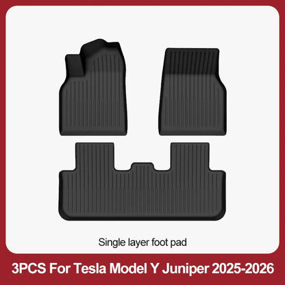 TPE Floor Mats & Luggage Mat for Tesla Model Y Juniper Premium / Performance (2025+) | All-Weather Set