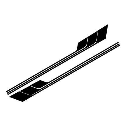 Tricolor Door Side Skirt Trim Decal for Audi TT (8N MK1, 8J MK2, 8S MK3) | 2-Piece Vinyl Coupe Graphic