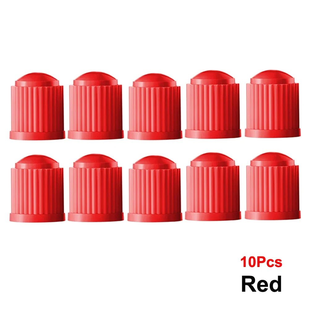 AUTCOAT Tire Stem Valve Caps | Universal Plastic Valve Covers for Cars, Trucks, Bikes