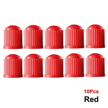 AUTCOAT Tire Stem Valve Caps | Universal Plastic Valve Covers for Cars, Trucks, Bikes