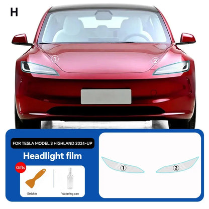 Precut PPF Clear Bra for Tesla Model 3 Highland (2024–2025) | TPU Headlight, Mirror & Door Handle