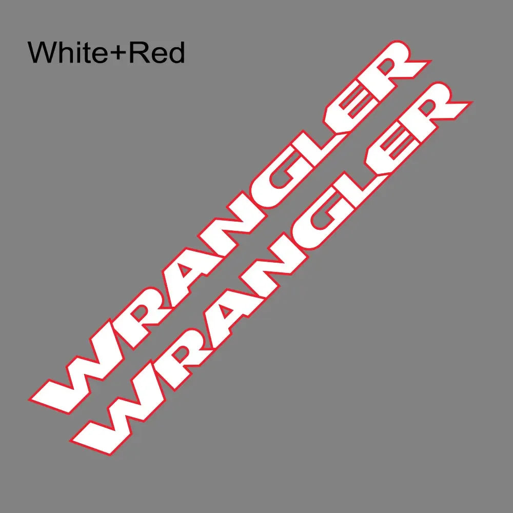 Jeep Wrangler Hood & Door Vinyl Decal – Engine Cover Bonnet Sticker | JK, JL, TJ, YJ, Unlimited, Sahara | 13 Colors