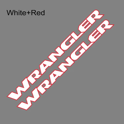 Jeep Wrangler Hood & Door Vinyl Decal – Engine Cover Bonnet Sticker | JK, JL, TJ, YJ, Unlimited, Sahara | 13 Colors
