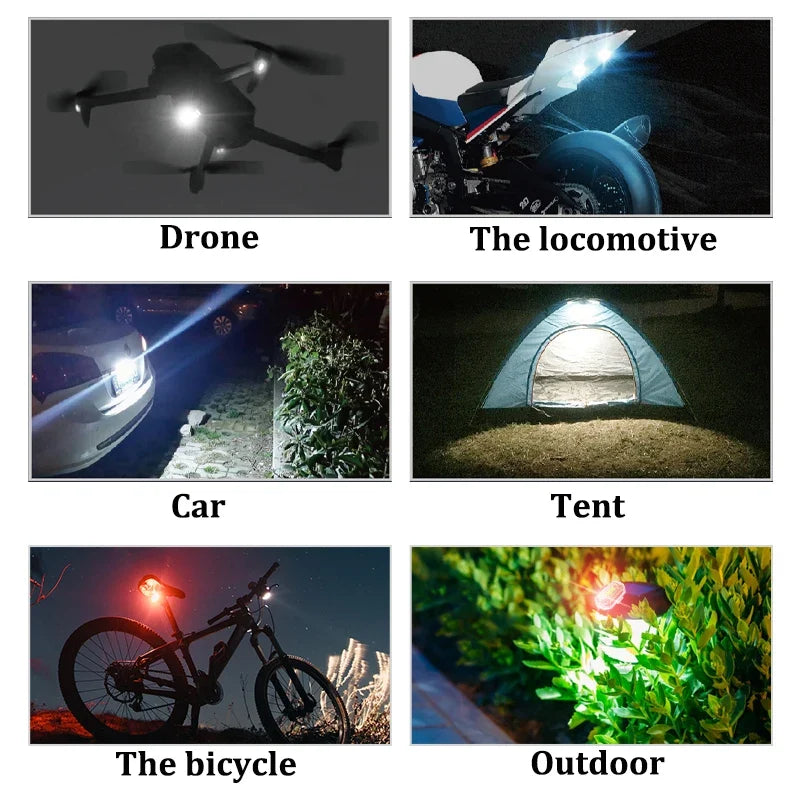 1/2/4Pc Remote Motorcycle Lights RC Drone LED Flash Wireless Light for RC Fix Wing Aircraft Airplane Helicopter Warning Lights