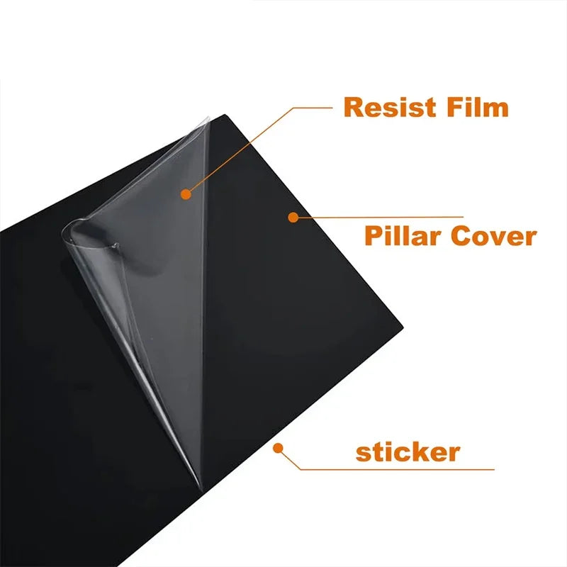 Black Carbon Fiber Door & Window Trim Sticker for Lincoln Mark LT / Ford F-150 (2004–2014)