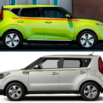 Side Body Waistline Stripe Decal for Kia Soul (Gen 1, 2, 3 & EV) | Vinyl Film Graphics