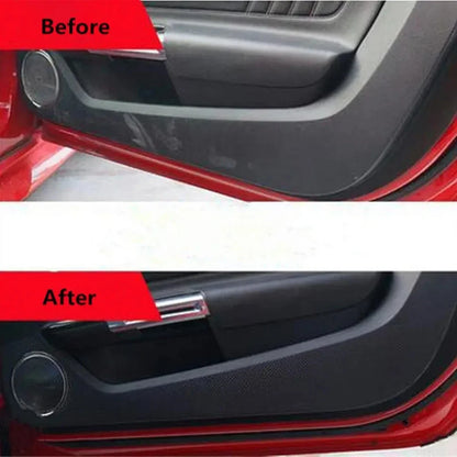 Carbon Fiber Door Anti-Kick Protection Sticker for Ford Mustang (2015-2021) | Sill Decal