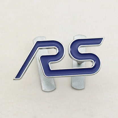3D Metal RS Logo Badge | Grille, Fender & Trunk Sticker for Ford Fiesta / Focus RS