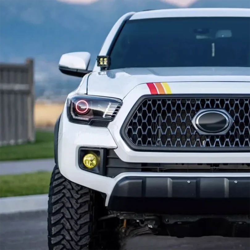 Retro Tri-Color Sunset Stripe Decal for Toyota 4Runner (2009–2024) | Fender, Hood, Trunk & Grille Vinyl