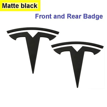 Zinc Alloy Front Hood Logo Sticker for Tesla Model 3 / Model Y | Auto Body Styling Emblem