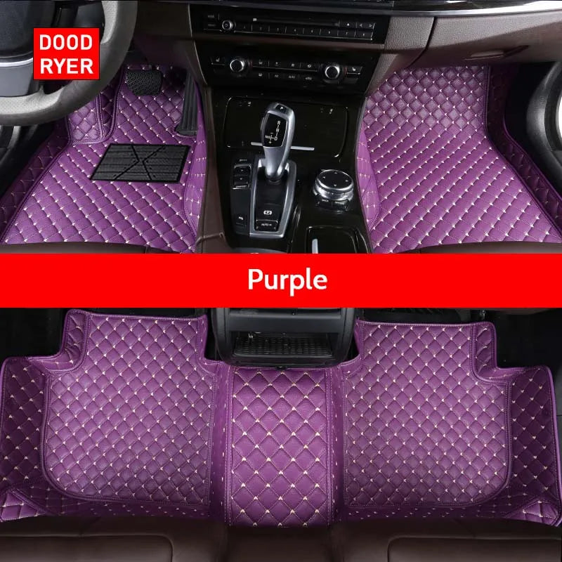 Custom Floor Mats For Jeep Grand Cherokee Synthetic Fiber With Artificial Leather Trim