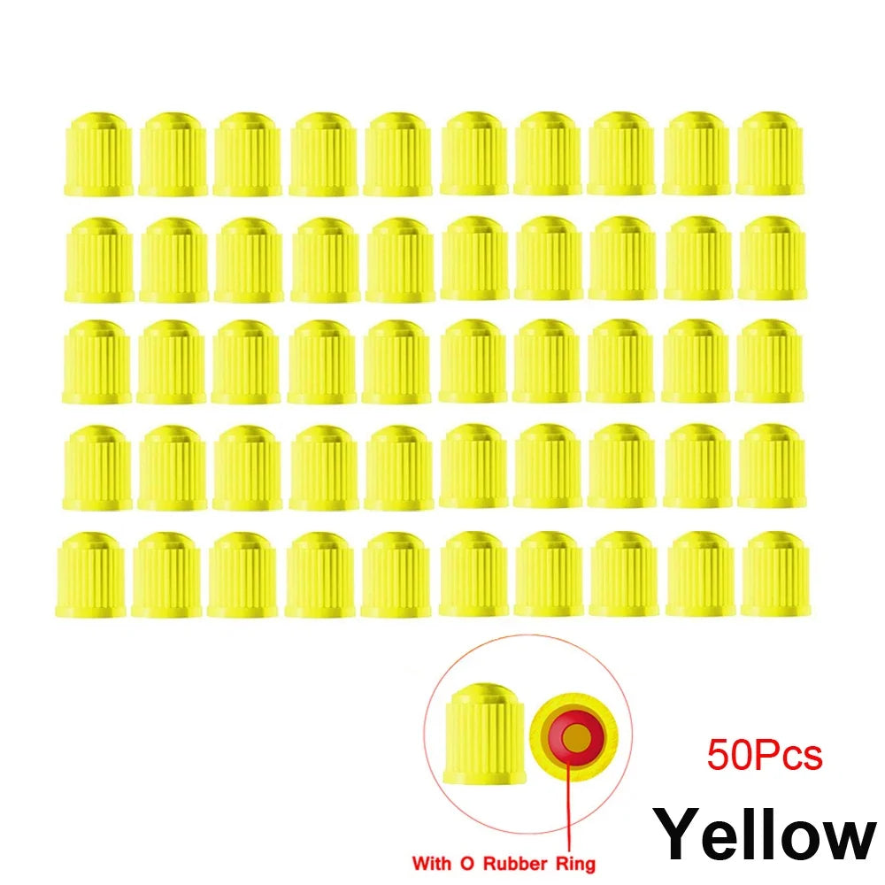10/25/50/100Pcs Universal Plastic Tire Valve Caps for Cars, Trucks, Motorcycles, and Bicycles