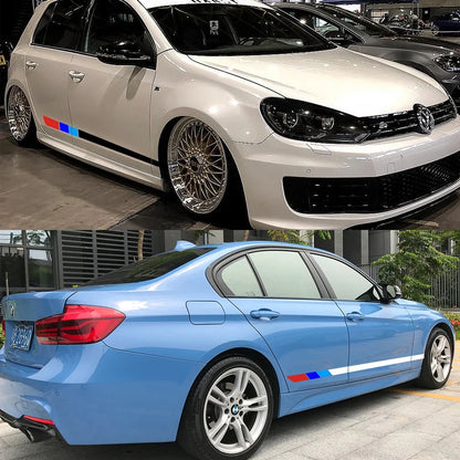 Side Stripe Decal DIY for BMW E46 / E60 / E90 / F30 / F10 | 2-Piece 78.7"x5.1" Vinyl