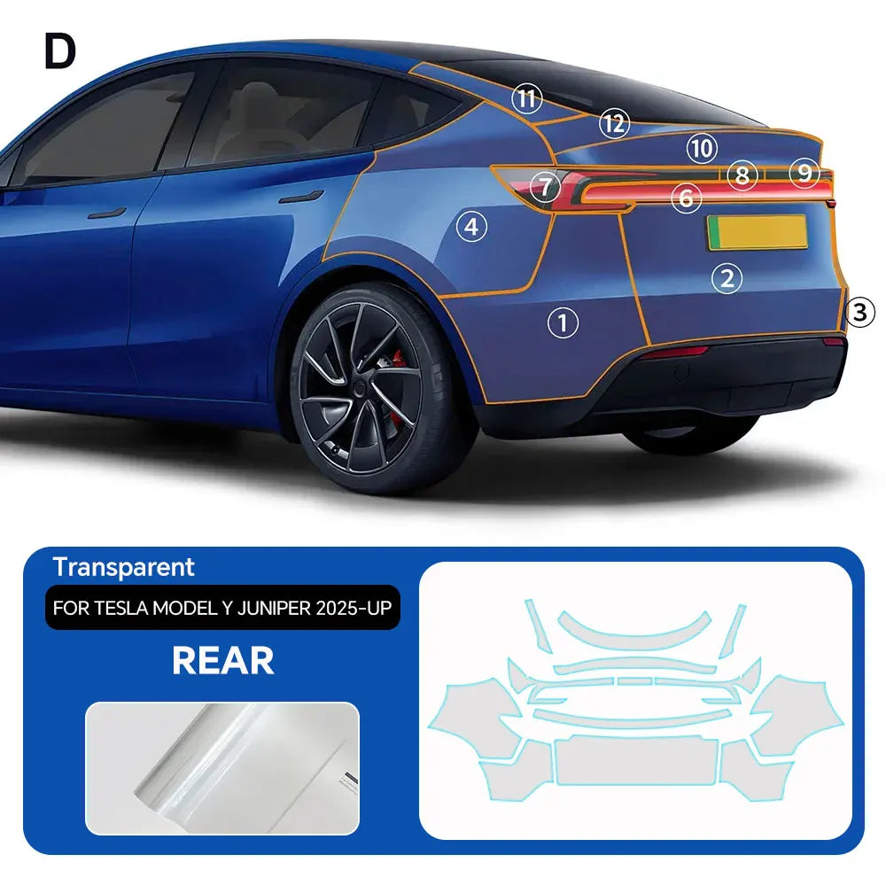 Precut PPF for Tesla Model Y Juniper (2025–2026) | 9-Mil Anti-Scratch TPU Film Full Coverage