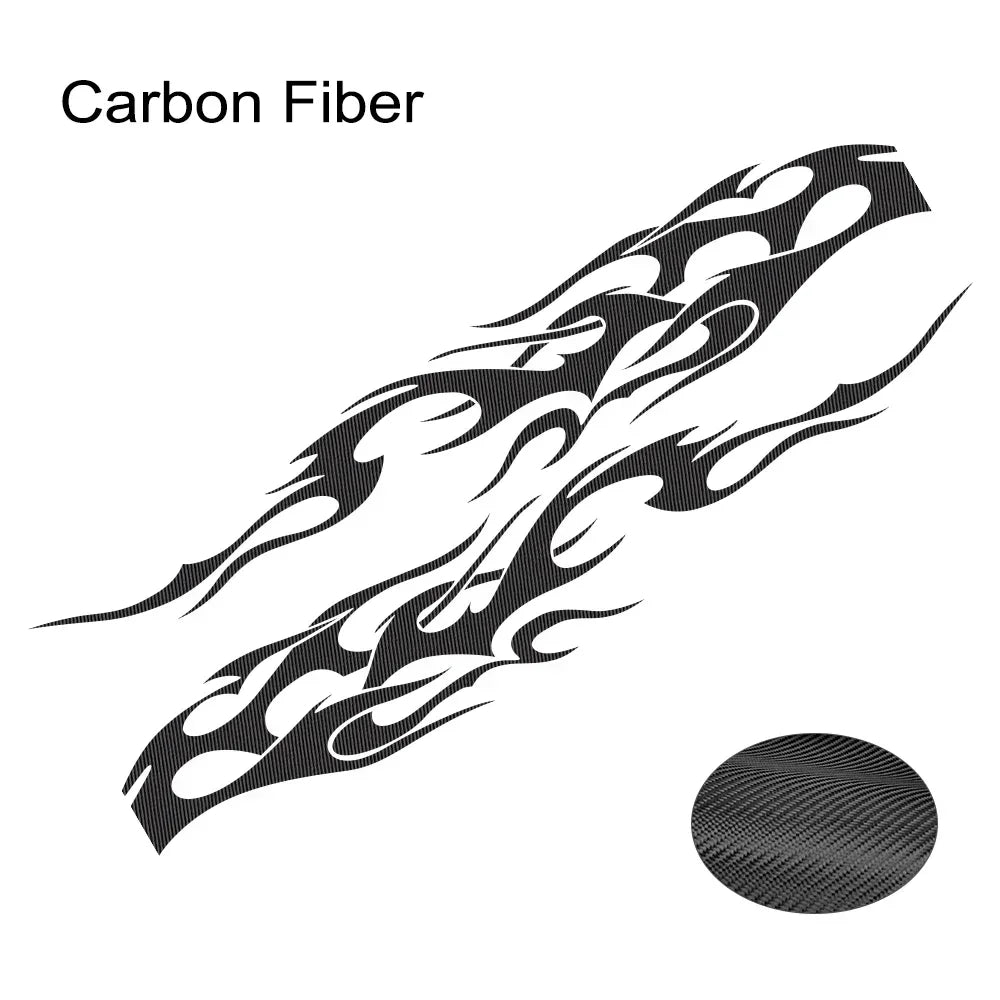 Flame Graphics Side Body Sticker | 2-Piece Universal Vinyl Sports Racing Decal