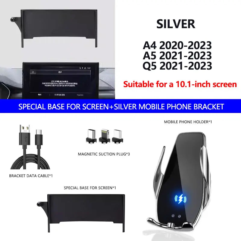 Phone Holder for Audi A4 B9 A5 Q5 with Wireless Charging
