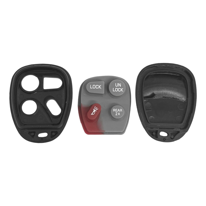 GM 4 Button Keyless Remote Shell w/ Rear For KOBLEAR1XT KOBUT1BT | Aftermarket