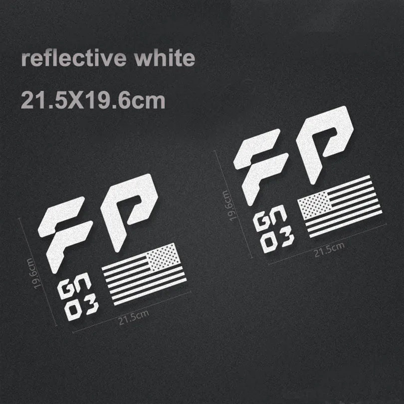 FP Performance USA Flag Bedside Decal for Ford F-150 / F-250 Raptor (Gen 1, 2 & 3) | Vinyl Sticker Pair