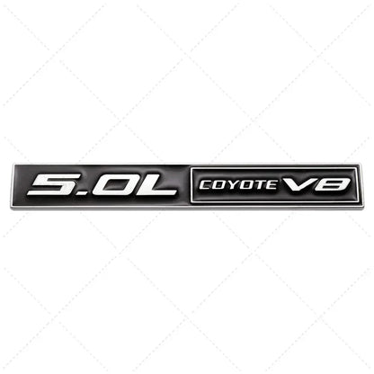3D Metal 5.0 COYOTE V8 Trunk & Fender Emblem | Ford Mustang Badge Accessory