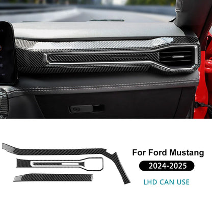Real Soft Carbon Fiber Interior Trim for Ford Mustang GT / Dark Horse / EcoBoost (2024-2025)