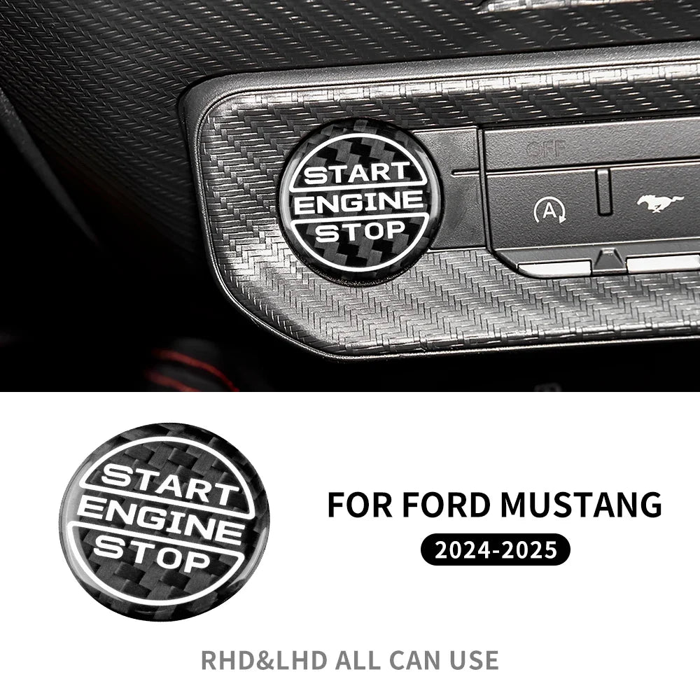 Real Hard Carbon Fiber Interior Trim for Ford Mustang GT (2024-2025) | LHD & RHD