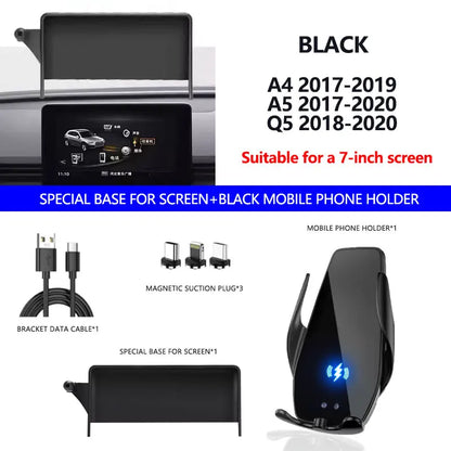 Phone Holder for Audi A4 B9 A5 Q5 with Wireless Charging