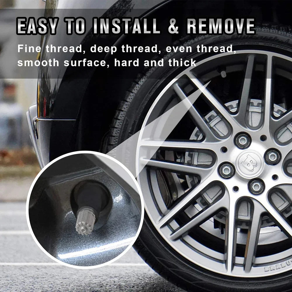 Tire Valve Stem Caps with O Rubber Ring | Universal Tyre Stem Covers for Cars SUVs Bikes Trucks