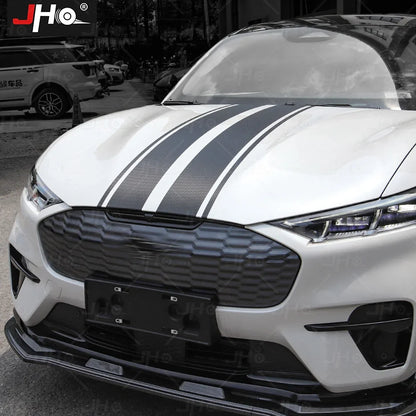 Ford Mustang Mach-E Hood & Body Stripe Decal Kit – 3D Carbon Fiber Vinyl (2021–2023)
