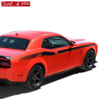Dodge Challenger Body Side Accent Stripe Decal Kit – Door & Waist Line Graphic | 2008–2023 RS | 8 Premium Finishes