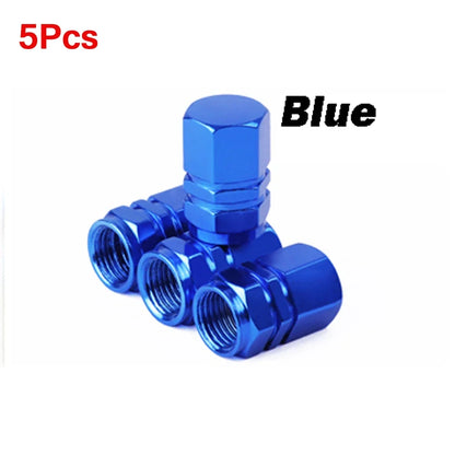 Aluminum Alloy Tire Valve Caps | 5 or 10 Pack Waterproof Dustproof Stem Covers