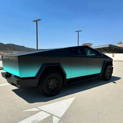 Precut Color Change PPF for Tesla Cybertruck (2024–2026) | DIY Black & Glacier Blue PET Film