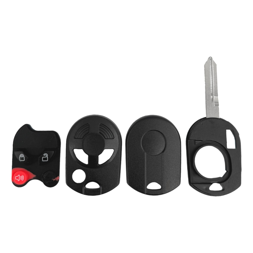 Ford 3 Button Remote Head Key Shell Replacement For OUCD6000022 (3 Part Shell) | Aftermarket