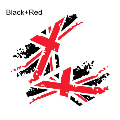 Union Jack Door Side Stripe Decal | 2-Piece British Flag Auto Body Vinyl Sticker