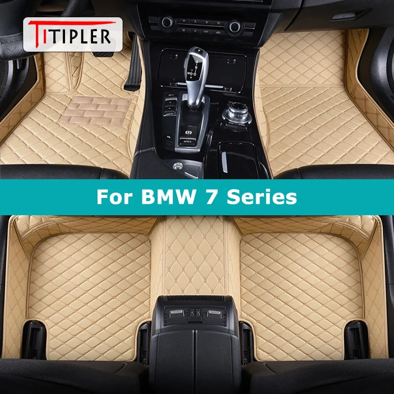TITIPLER Custom Car Floor Mats For BMW 7er E65 F01 F02 F03 F04 G11 G12 Auto Carpets Foot Coche Accessorie
