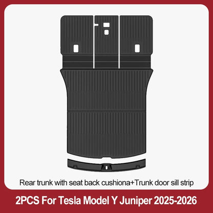 TPE Floor Mats & Luggage Mat for Tesla Model Y Juniper Premium / Performance (2025+) | All-Weather Set