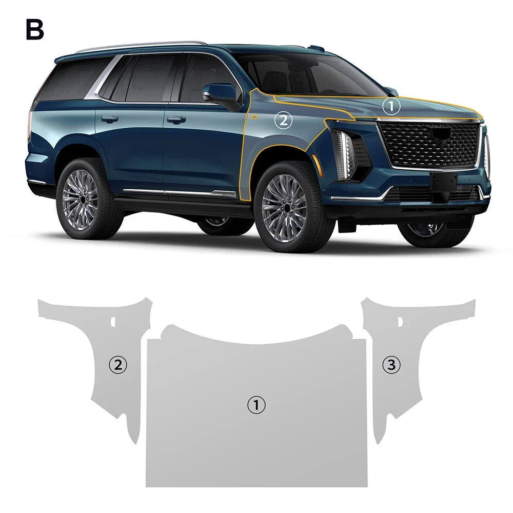 Precut PPF for Cadillac Escalade (2025+) | TPU Paint Protection Film Clear Bra