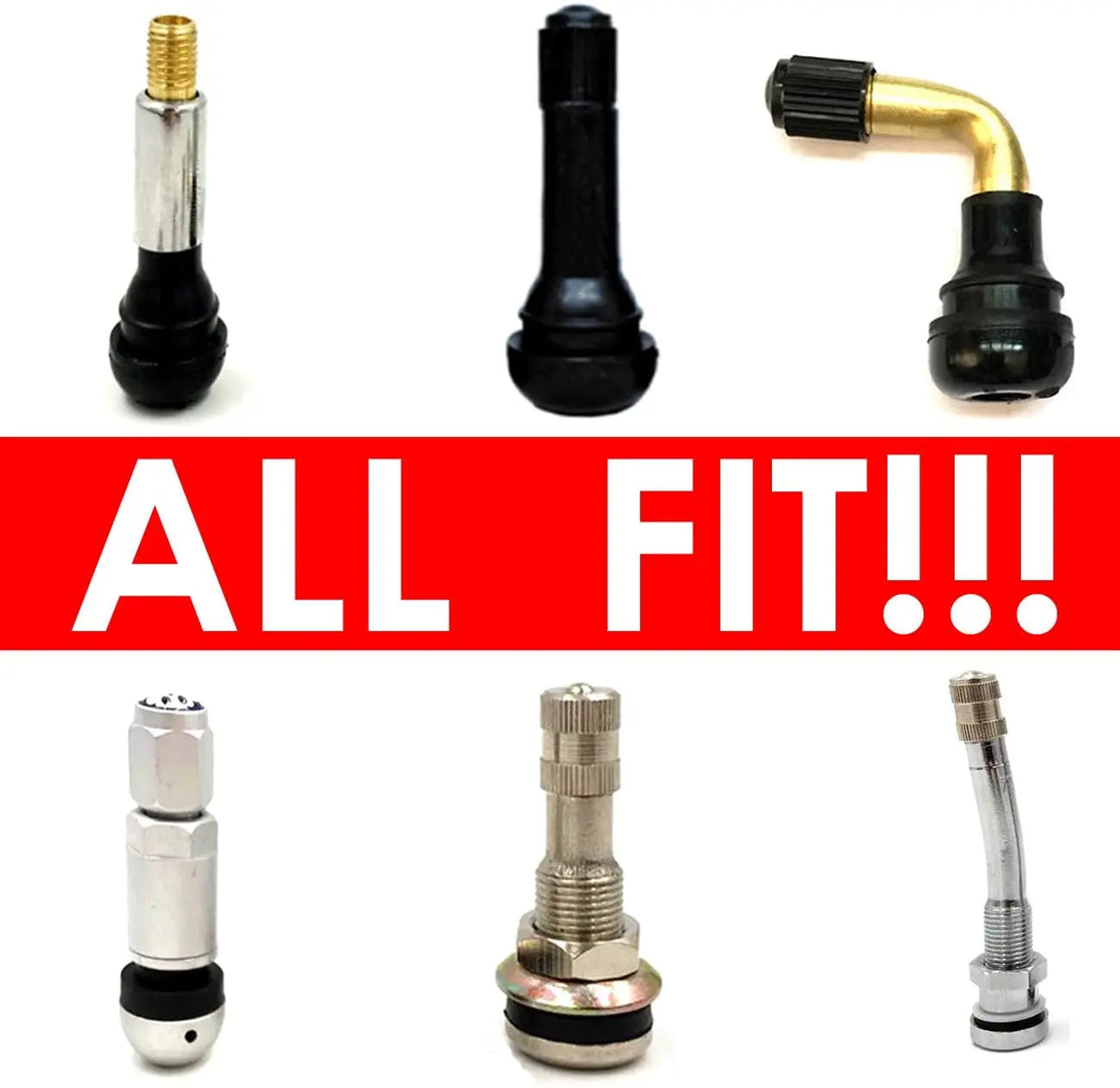 Aluminum Alloy Tire Valve Caps | 5 or 10 Pack Waterproof Dustproof Stem Covers