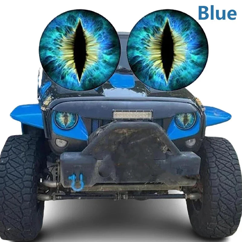 Beast Eyes Headlight Decals – Car & Jeep Headlight Sticker | 6 Colors | Universal Fit