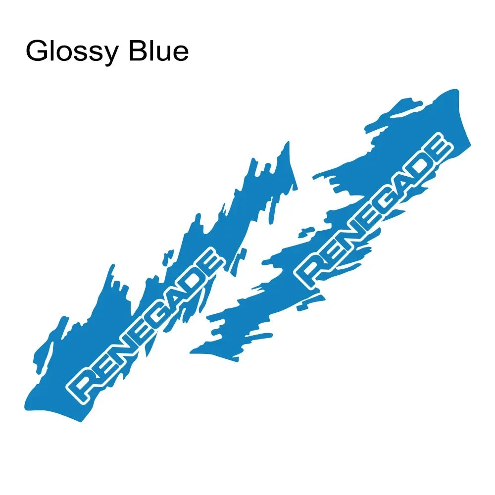 Splash Motor Door Side Skirt Decal for Jeep Renegade / JK | 2-Piece Vinyl Film Graphic