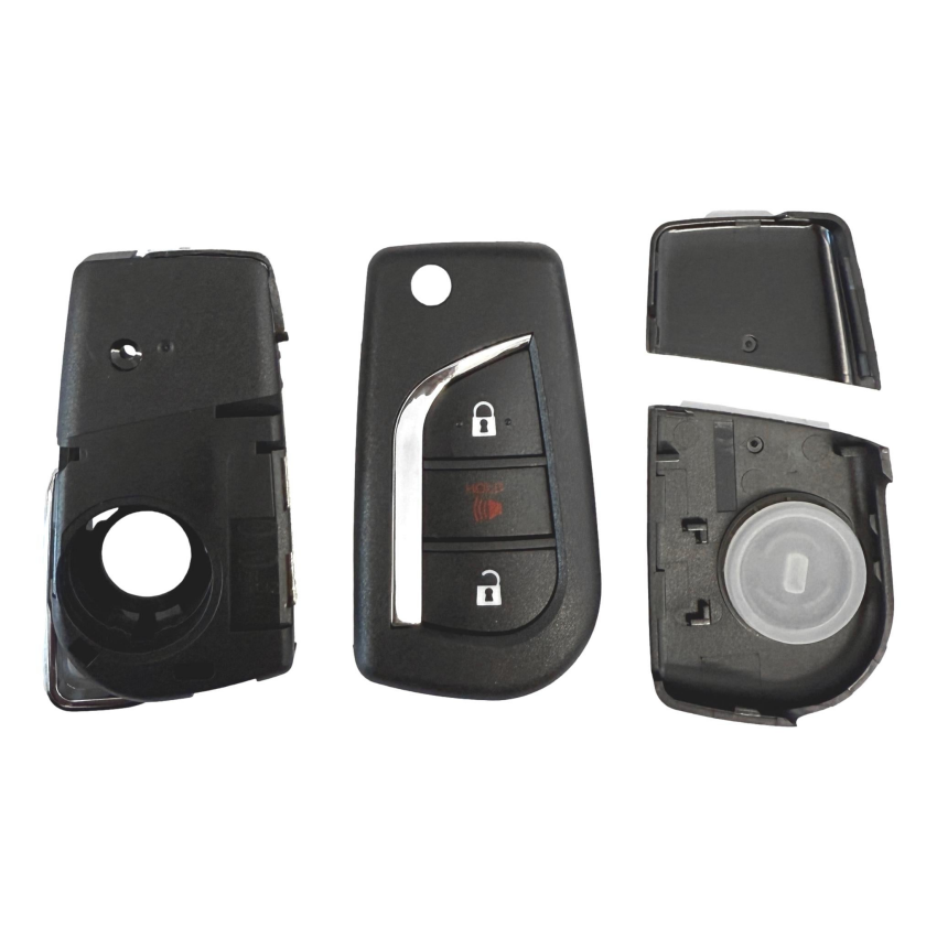 Toyota 3 Button Replacement Shell For GQ4-73T / MOZB97TZ | Aftermarket