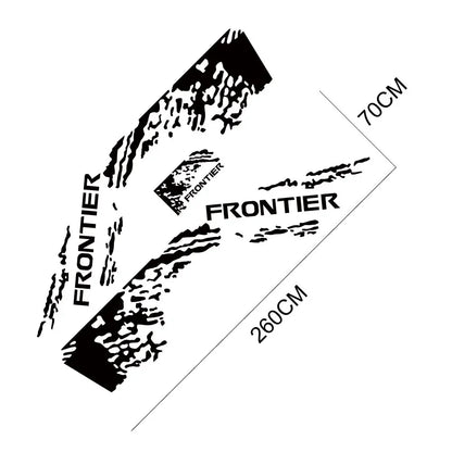 Pro-4X Splash Grunge Body Side Decal for Nissan Frontier NP300 | 3-Piece Matte Vinyl Kit
