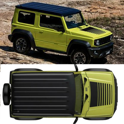 Matte Black 4x4 Off-Road Topo Map Hood Decal for Suzuki Jimny (2020–2021) | Adventure Vinyl Graphics