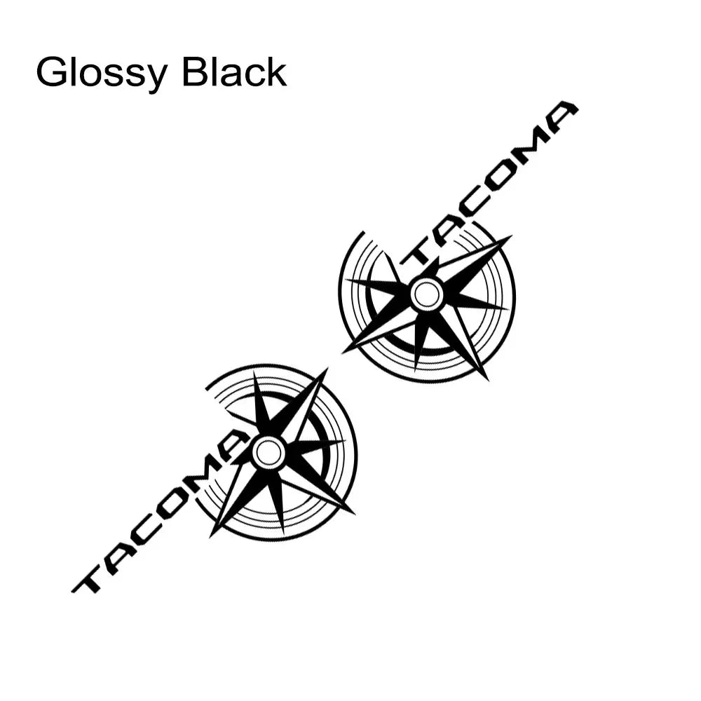 Compass Trunk Bed Side Decal for Toyota Tacoma TRD | 2-Piece Vinyl Film Graphics