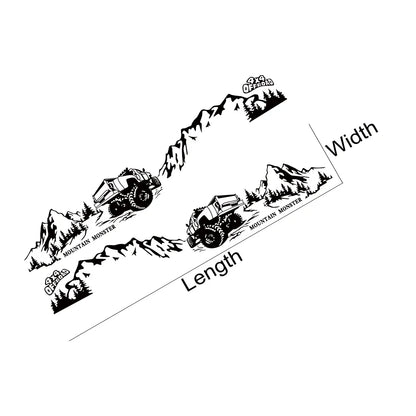 4x4 Off-Road Mountain Decal Sticker for Ford F-150 / Toyota Hilux / Isuzu D-Max | Vinyl Graphic