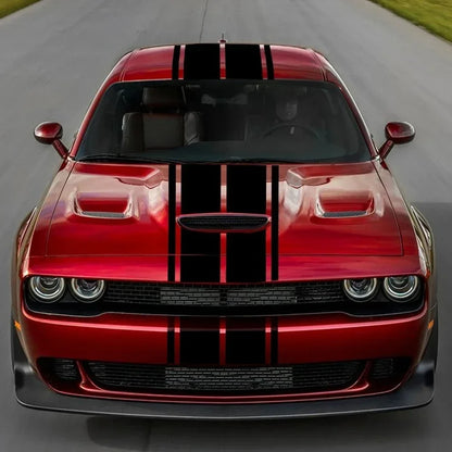 Racing Stripe Hood & Trunk Decal Kit for Dodge Challenger SXT / R/T / SRT (2011–2024) | Vinyl Body Graphics