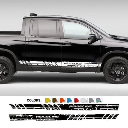Door Side Skirt Stripe Decal for Honda Ridgeline | 2-Piece Vinyl Pickup Truck Graphic